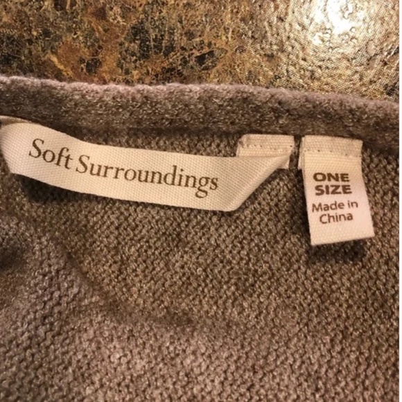 Soft Surroundings Animal Instincts Zebra Silver Studded Poncho Cape OS NWOT - Picture 4 of 6